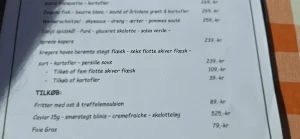 Menukort hos Krøgers Familiehave
