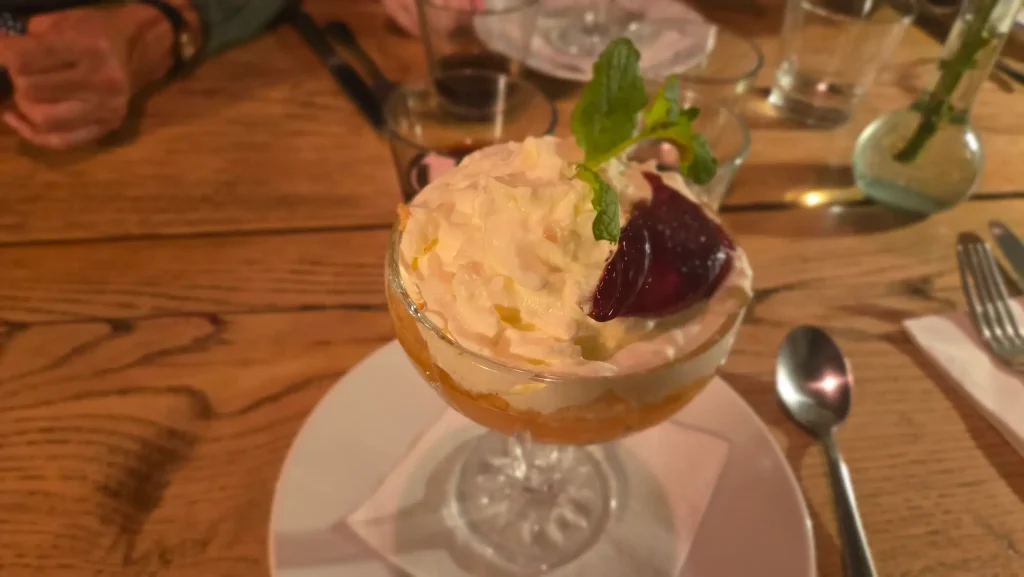 Desserten hos Frederiksberg Rådhuskælder