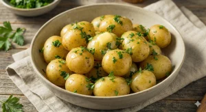 Nye kartofler med smør og persille cover